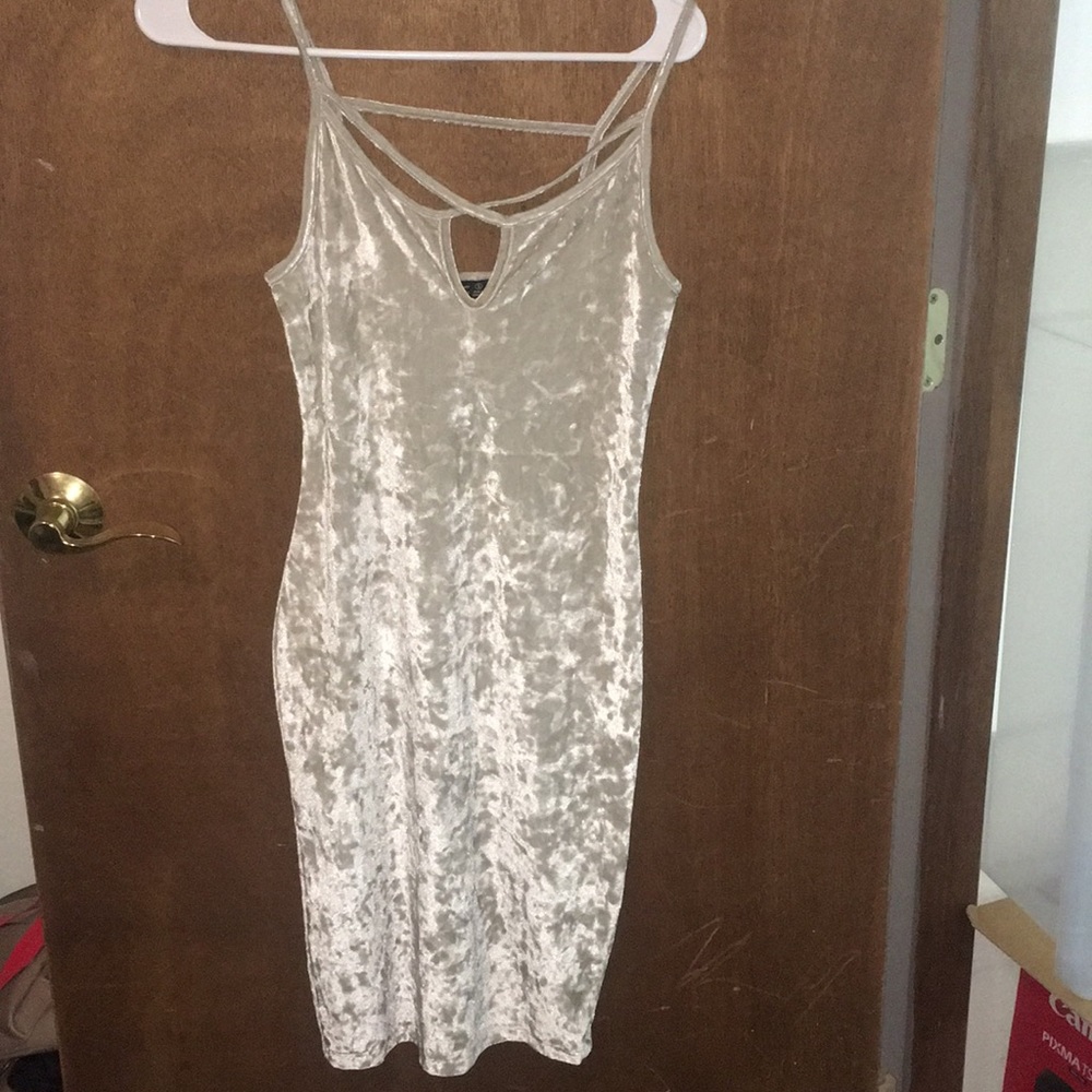 Gray tight dress!